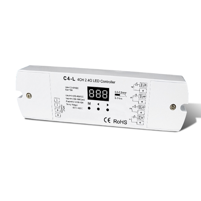 DC12-48V 4CH Constant Current RF 2.4G Receiver C4-L For RGB RGBW LED Strip Light